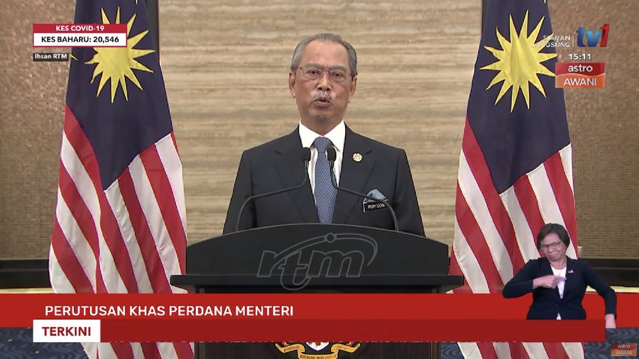 Perdana Menteri Malaysia Muhyiddin Yassin. (Dok: youtube Astro AWANI)
