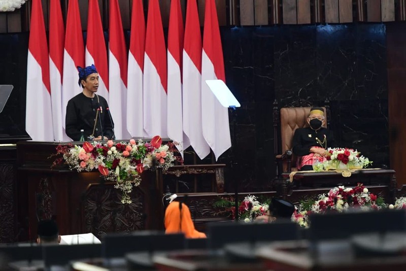 Pidato Kenegaraan Presiden RI Joko Widodo pada sidang tahunan MPR RI dan sidang bersama DPR RI-DPD RI. (Dok: Biro Pers Sekretariat Presiden)
