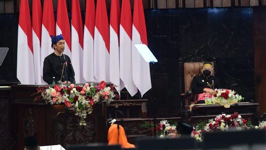 Pidato Kenegaraan Presiden RI Joko Widodo pada sidang tahunan MPR RI dan sidang bersama DPR RI-DPD RI. (Dok: Biro Pers Sekretariat Presiden)