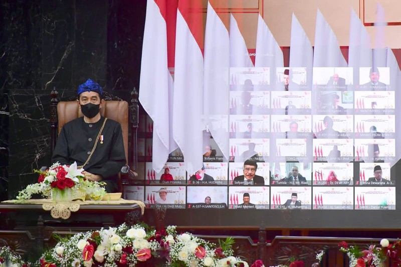 Pidato Kenegaraan Presiden RI Joko Widodo pada sidang tahunan MPR RI dan sidang bersama DPR RI-DPD RI. (Dok: Biro Pers Sekretariat Presiden)