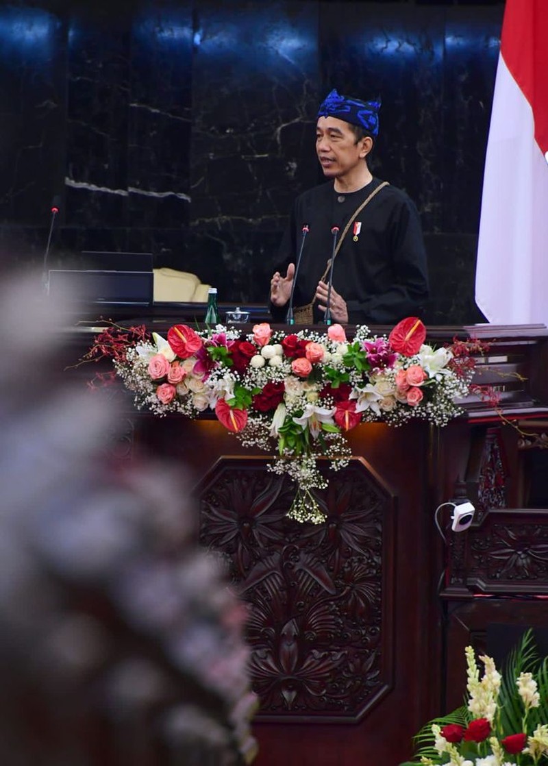 Pidato Kenegaraan Presiden RI Joko Widodo pada sidang tahunan MPR RI dan sidang bersama DPR RI-DPD RI. (Dok: Biro Pers Sekretariat Presiden)