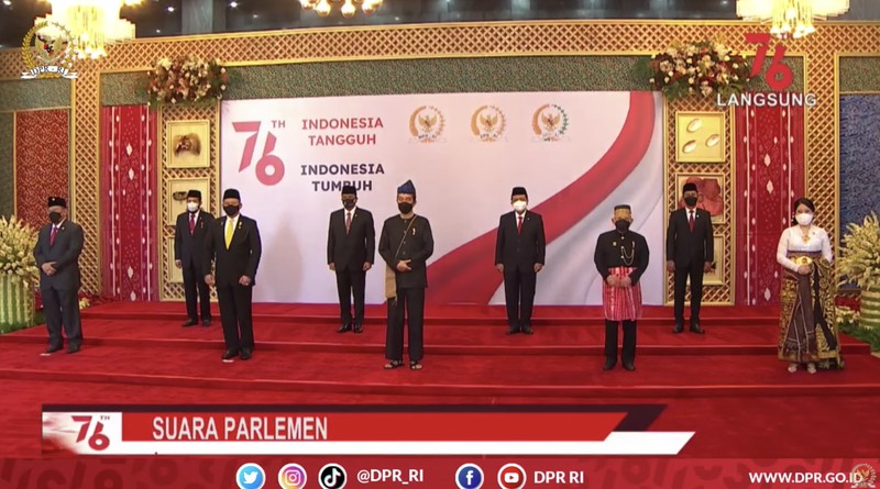 Presiden Jokowi tiba dikomplek Gedung DPR/MPR/DPD RI. (Tangkapan layar youtube DPR RI)