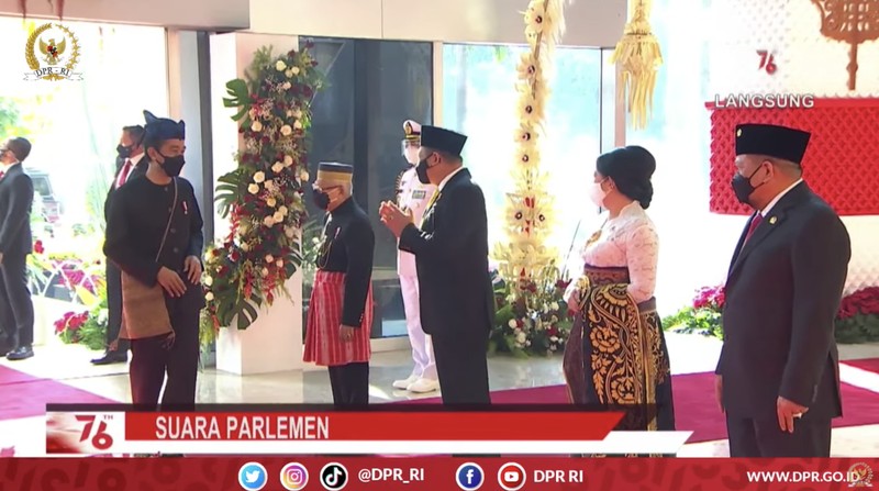 Presiden Jokowi tiba dikomplek Gedung DPR/MPR/DPD RI. (Tangkapan layar youtube DPR RI)