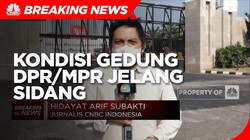 Situasi Gedung DPR/MPR Jelang Pidato Kenegaraan Presiden RI