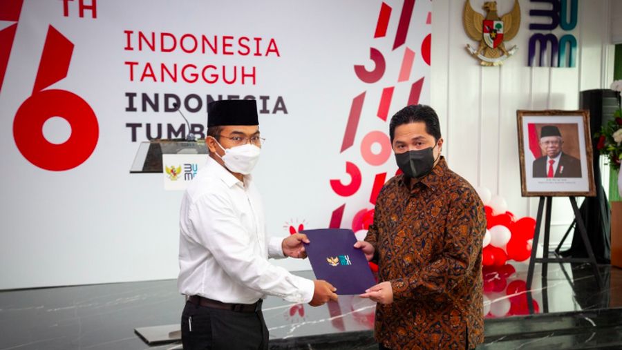 Kementerian Badan Usaha Milik Negara (BUMN) melantik Deputi Bidang Sumber Daya Manusia (SDM), Teknologi, dan Informasi baru, yakni Tedi Bharata/Dok. BUMN