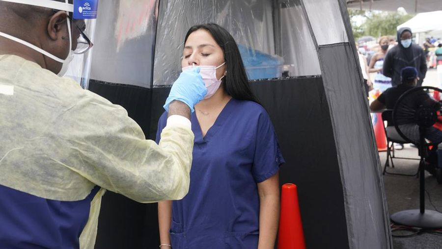 Pandemi Covid-19 di Amerika Serikat. (AP Photo)