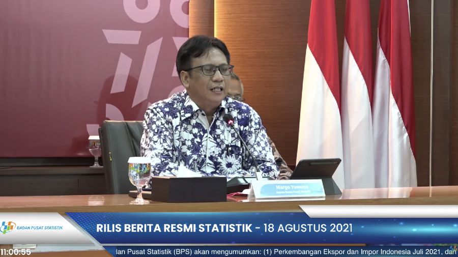 Rilis BPS Rabu (18/8/2021). (Dok: Tangkapan layar youtube BPS Statistics)