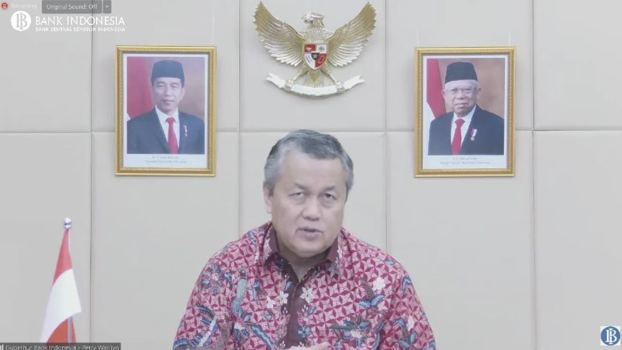 Pengumuman hasil rapat Dewan Gubernur Bulanan Bulan Agustus 2021. (Dok: Tangkapan layar youtube Bank Indonesia)