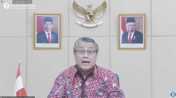 Pengumuman hasil rapat Dewan Gubernur Bulanan Bulan Agustus 2021. (Dok: Tangkapan layar youtube Bank Indonesia)