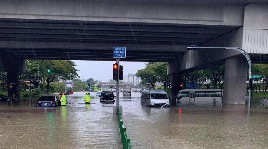 Banjir di Singapura. (Dok: FB PUB, Singapore's National Water Agency)