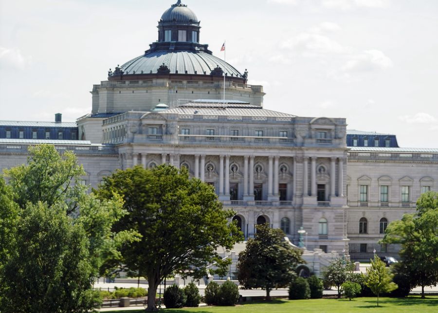 Pengamanan digedung Capitol, Amerika Serikat. (AP/Jose Luis Magana)