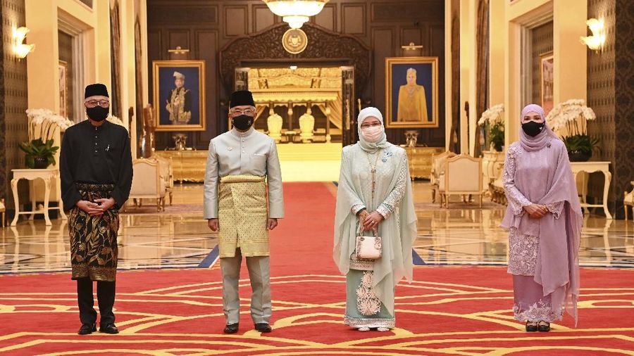 Pelantikan PM Malaysia Ismail Sabri Yaakob. Khirul Nizam Zanil/Malaysia’s Department of Information via AP)