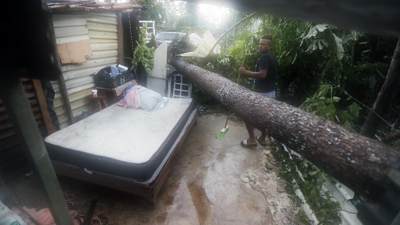 Badai Grace terjang Meksiko. (AP/Felix Marquez)