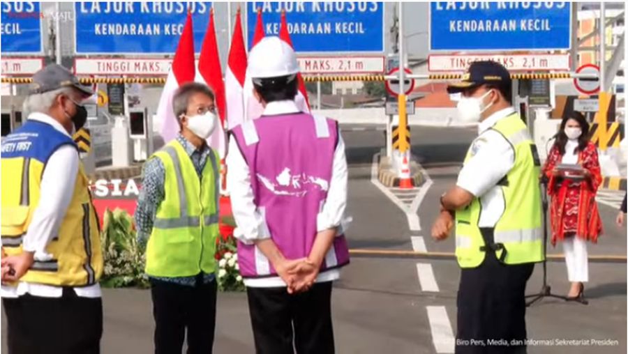 LIVE: Peresmian Jalan Tol Enam Ruas Jalan Tol dalam Kota Jakarta, Segmen Kelapa Gading-Pulo Gebang/ Youtube : Sekertaris Presiden