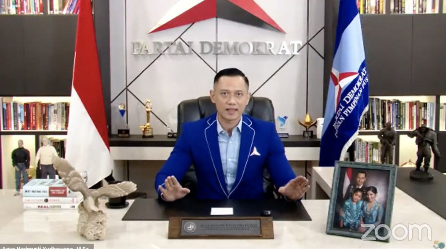 Pidato Kebangsaan Ketua Umum Partai Demokrat Agus Harimurti Yudhoyono, AHY (Tangkapan Layar Youtube)