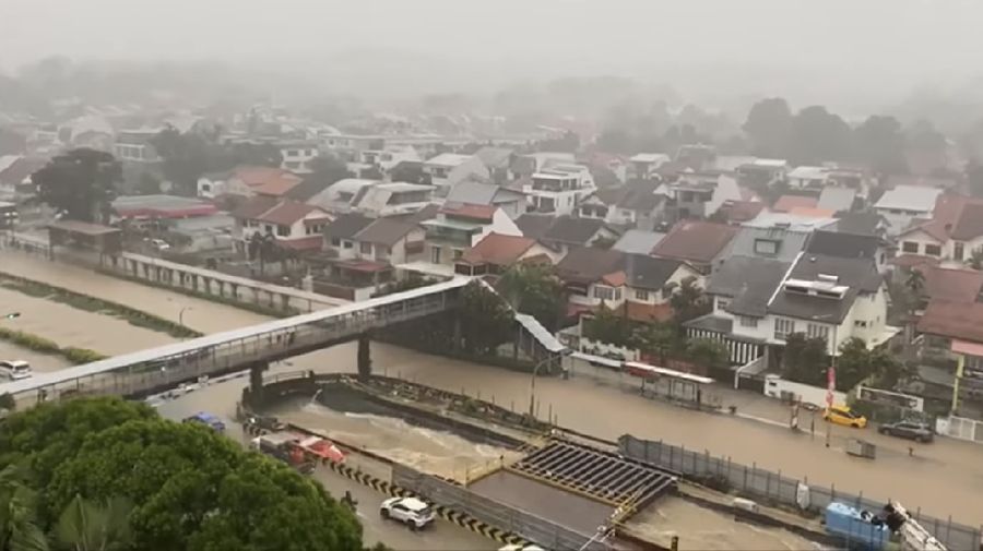 Banjir Singapura ( Ist Tangkapan Layar Youtube)
