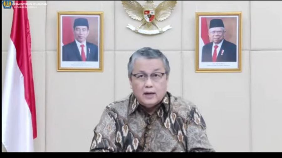 Gubernur Bank Indonesia Perry Warjiyo Saat Konfrensi Pers Mengenai Pemerintah & Bank Indonesia Perkuat Kerja Sama dlm Pembiayaan Sektor Kesehatan & Kemanusiaan (Tangkapan Layar Youtube Kemenkeu RI)