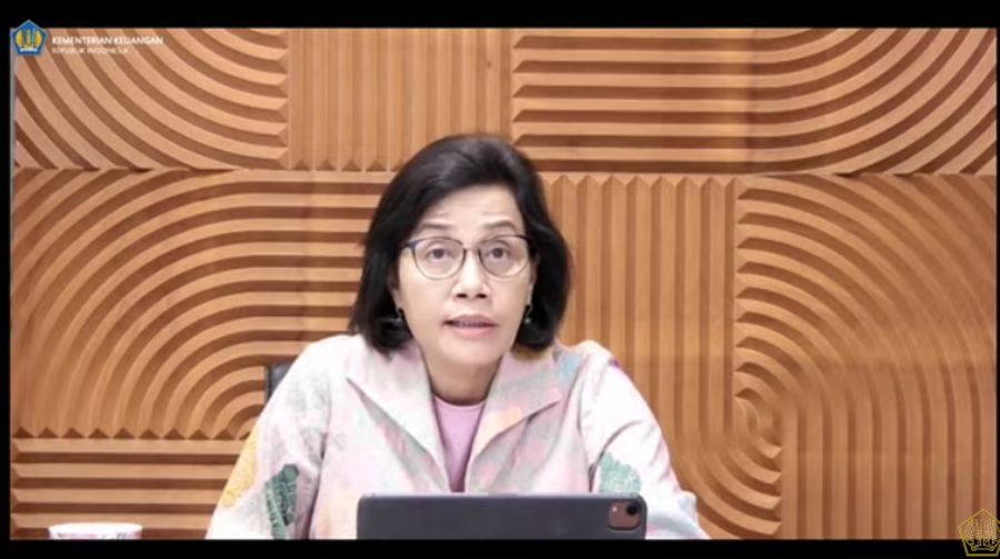Menteri Keuangan Sri Mulyani Saat Konfrensi Pers Mengenai Pemerintah & Bank Indonesia Perkuat Kerja Sama dlm Pembiayaan Sektor Kesehatan & Kemanusiaan (Tangkapan Layar Youtube Kemenkeu RI)