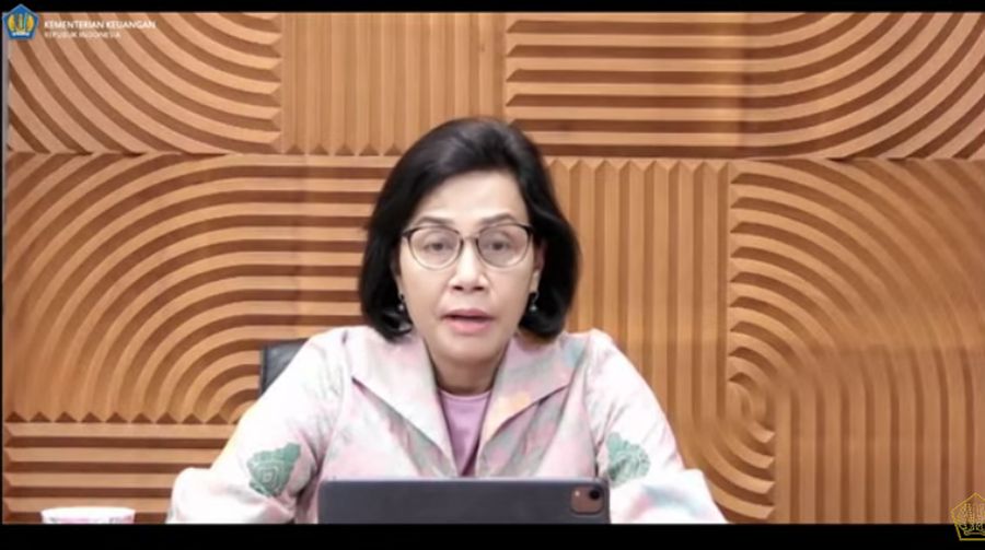 Menteri Keuangan Sri Mulyani Saat Konfrensi Pers Mengenai Pemerintah & Bank Indonesia Perkuat Kerja Sama dlm Pembiayaan Sektor Kesehatan & Kemanusiaan (Tangkapan Layar Youtube Kemenkeu RI)