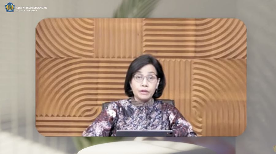 Menteri Keuangan Sri Mulyani saat Konferensi Pers APBN KITA Edisi Agustus 2021. (Tangkapan Layar Youtube/Menteri Keuangan)