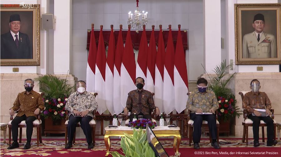 Peresmian Pembukaan Rakornas Pengendalian Inflasi Tahun 2021, Istana Negara, 25 Agustus 2021