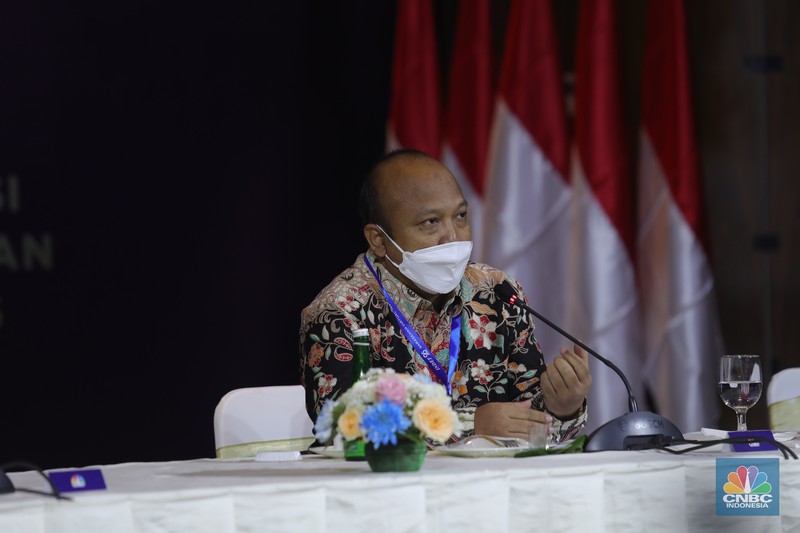 Presiden RI Jokowi di acara Sarasehan 100 Ekonom (CNBC Indonesia/Tri Susilo)