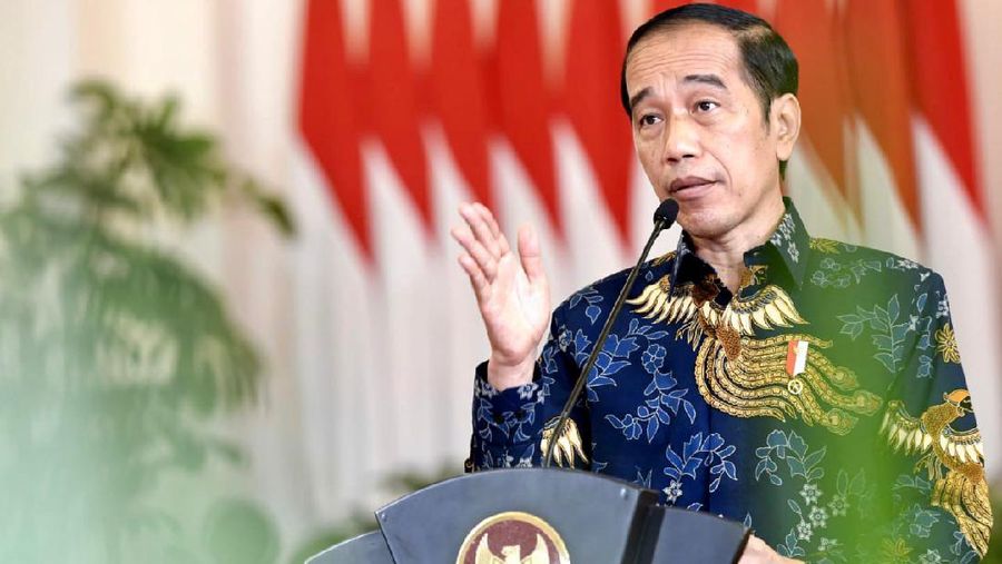 Presiden RI Jokowi di acara Sarasehan 100 Ekonom. (Rusman - Sekretariat Presiden)