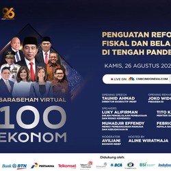 Live Now! Jokowi & 100 Ekonom Kumpul di Sarasehan Virtual