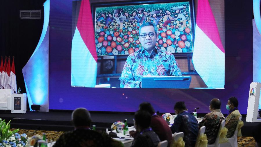 Wakil Menteri Keuangan, Suahasil Nazara di acara Sarasehan 100 Ekonom (CNBC Indonesia/Tri Susilo)