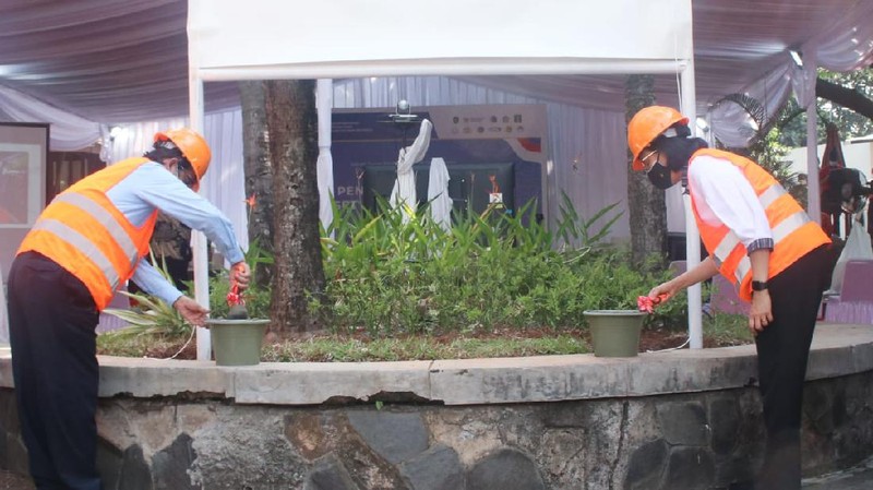 Menko Polhkam Mahfud MD dan Menteri Keuangan Sri Mulyani di acara Seremoni Penguasaan Aset Eks BLBI oleh Satgas BLBI (Dokumentasi Kemenko Polhukam)