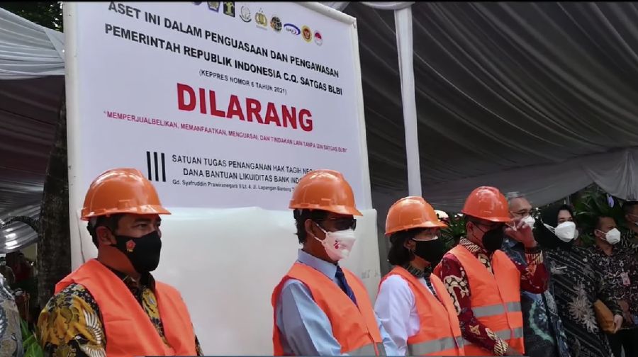 Seremoni Penguasaan Aset Eks BLBI oleh Satgas BLBI (Tangkapan Layar Youtube)
