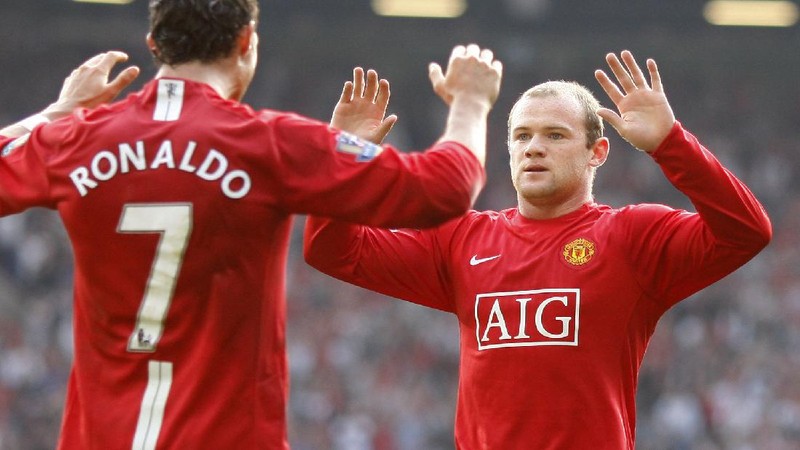 FILE - In this Aug. 12, 2006, file photo, Manchester United's Cristiano Ronaldo, right, celebrates scoring against Sevilla with Ole Gunnar Solskjaer and Patrice Evra during a soccer match in Manchester, England. Ronaldo is headed back to Manchester United. The English club said Friday, Aug. 27, 2021, it has reached an agreement with Juventus for the transfer of the 36-year-old Portugal forward, subject to agreement of personal terms, visa and a medical examination. (Martin Rickett/PA via AP)