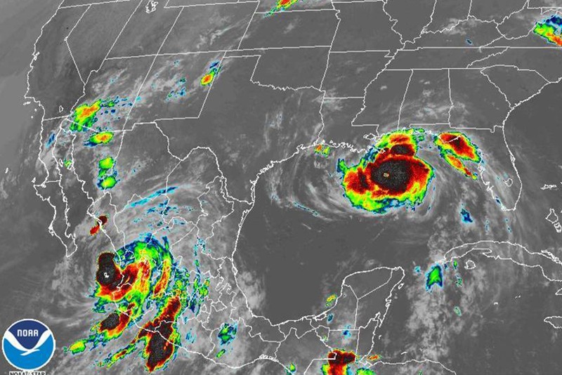 This satellite image provided by NOAA shows a view of Hurricane Ida, Saturday, Aug. 28, 2021. Forecasters warned residents along the northern Gulf of Mexico coast to rush preparations Saturday ahead of an intensifying Hurricane Ida, which is expected to bring winds as high as 130 mph (209 kph), life-threatening storm surge and flooding rain when it slams ashore in Louisiana on Sunday. (NOAA via AP)