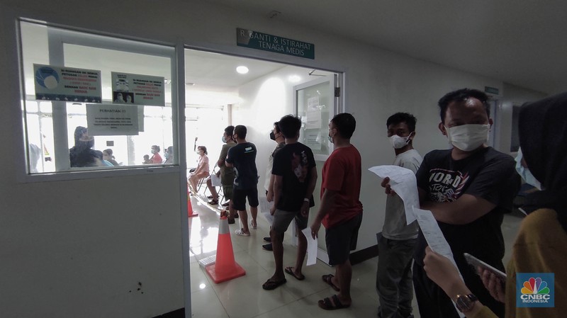 Suasana Aktivitas di RSDC Wisma Atlet, Kemayoran Suasana Aktivitas di RSDC Wisma Atlet, Kemayoran. (CNBC Indonesia/ Andrean Kristianto)