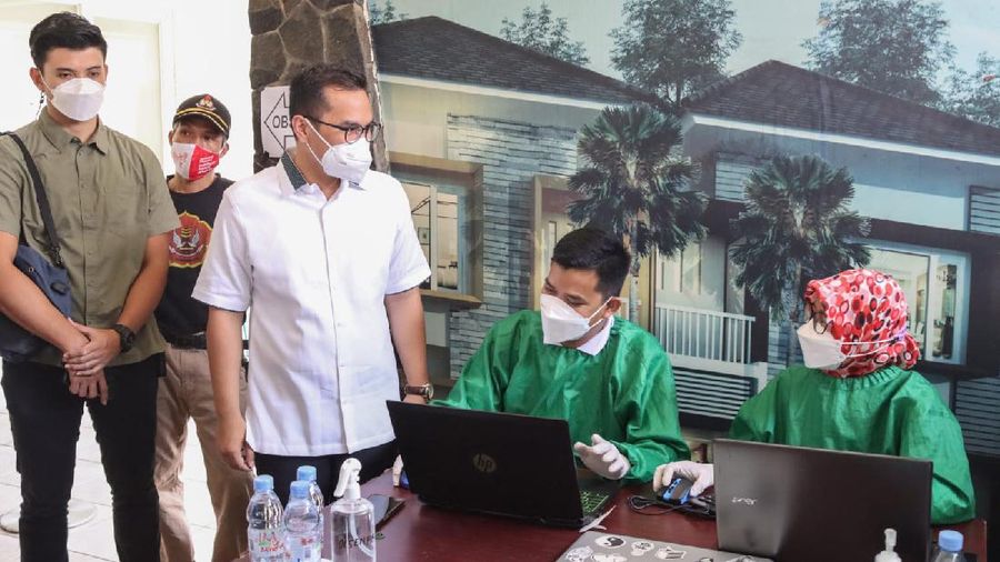 Suasana vaksinasi Covid-19 di Perumahan Trevista, Ciputat, Tangerang Selatan (ist via Andika Fitriatama)