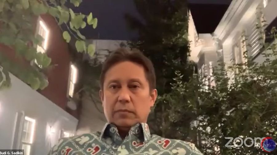 Menkes Budi Gunadi Sadikin saat memberikan keterangan pers mengenai Update Penanganan Pandemi Covid 19 (Tangkapan Layar Youtube Kemenko Marves)