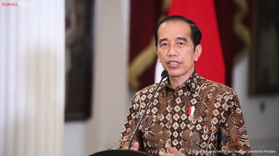 Pernyataan Presiden Joko Widodo tentang Perkembangan PPKM Terkini, Istana Merdeka. (Tangkapan Layar Youtube Sekretariat Presiden)
