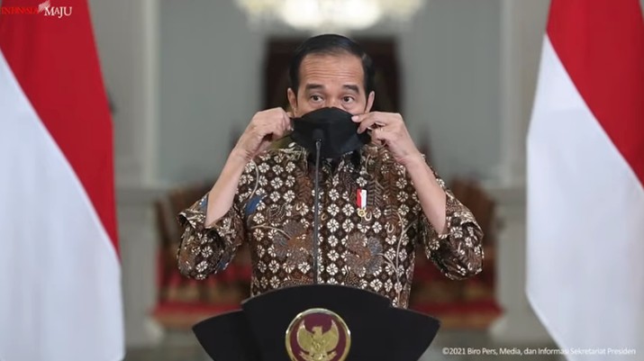 Pernyataan Presiden Joko Widodo tentang Perkembangan PPKM Terkini, Istana Merdeka. (Tangkapan Layar Youtube Sekretariat Presiden) Pernyataan Presiden Joko Widodo tentang Perkembangan PPKM Terkini, Istana Merdeka. (Tangkapan Layar Youtube Sekretariat Presiden)