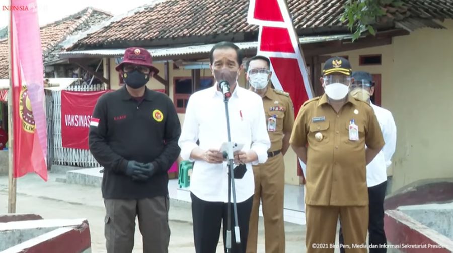 Keterangan Pers Presiden Jokowi usai Tinjau Vaksinasi, Kota Cirebon, 31 Agustus 2021 (Tangkapan Layar Youtube Sekretariat Presiden)