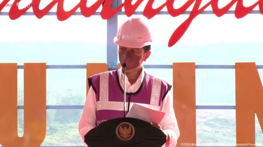 Peresmian Bendungan Kuningan, Kabupaten Kuningan, 31 Agustus 2021 (Tangkapan Layar Youtube Sekretariat Presiden)