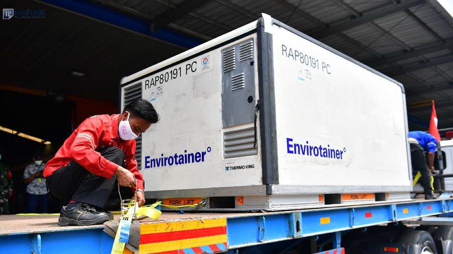 Kedatangan tahap Ke-46 Vaksin AstraZeneca (Dok. Kominfo)