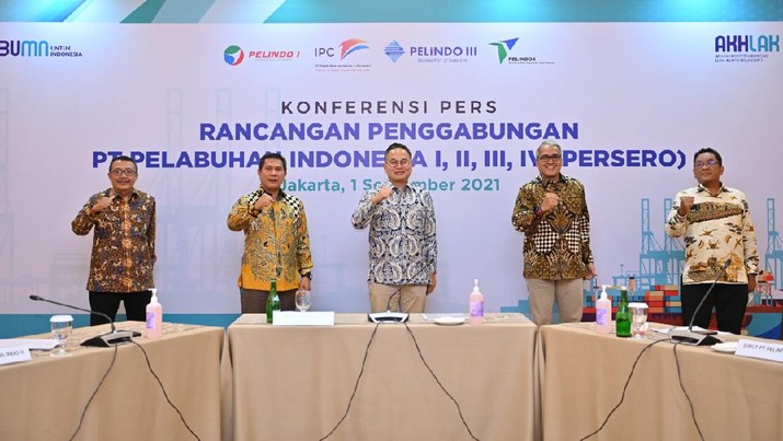Rancangan Penggabungan PT. Pelabuhan Indonesia I,II,II, IV (Persero). (Dok. Kemeterian BUMN) Rancangan Penggabungan PT. Pelabuhan Indonesia I,II,II, IV (Persero). (Dok. Kemeterian BUMN)