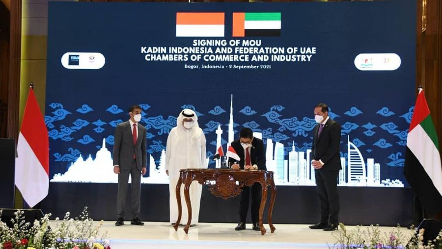 Kamar Dagang dan Industri (Kadin) Indonesia dan Federation of United Arab Emirates (UAE) mengadakan Indonesia-UAE Business Forum di Bogor, Jawa Barat pada Kamis (2/9/2021). (Dok. Kadin)