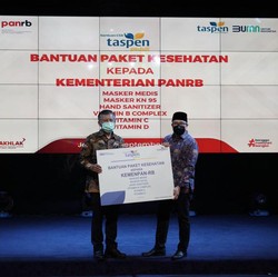 Taspen Salurkan Bantuan Pencegahan Covid-19 Untuk KemenpanRB