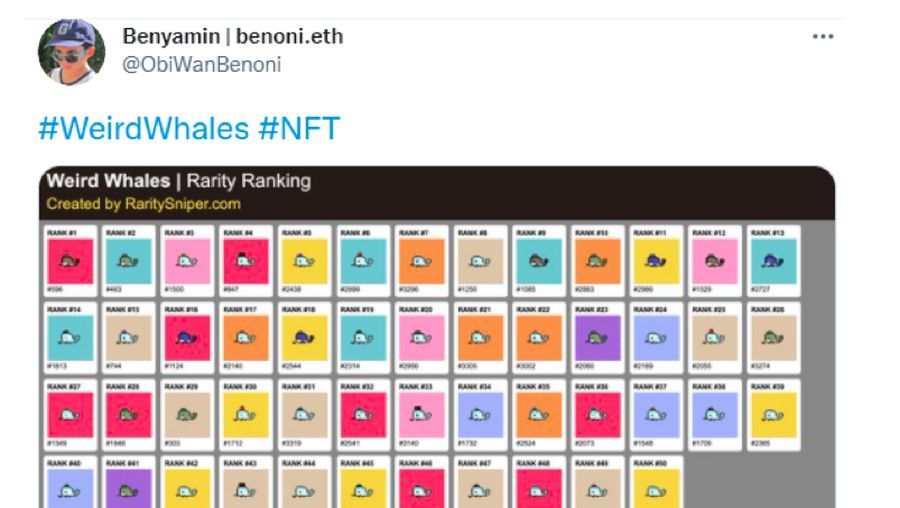 Koleksi NFT Ahmed yang dipublikasikan di Twitter