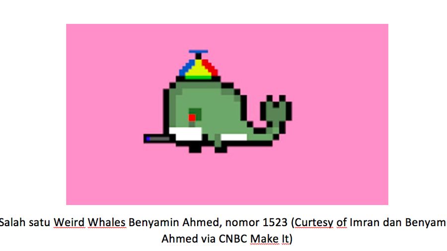 Salah satu Weird Whales Benyamin Ahmed, nomor 1523 (Curtesy of Imran dan Benyamin Ahmed via CNBC Make It)