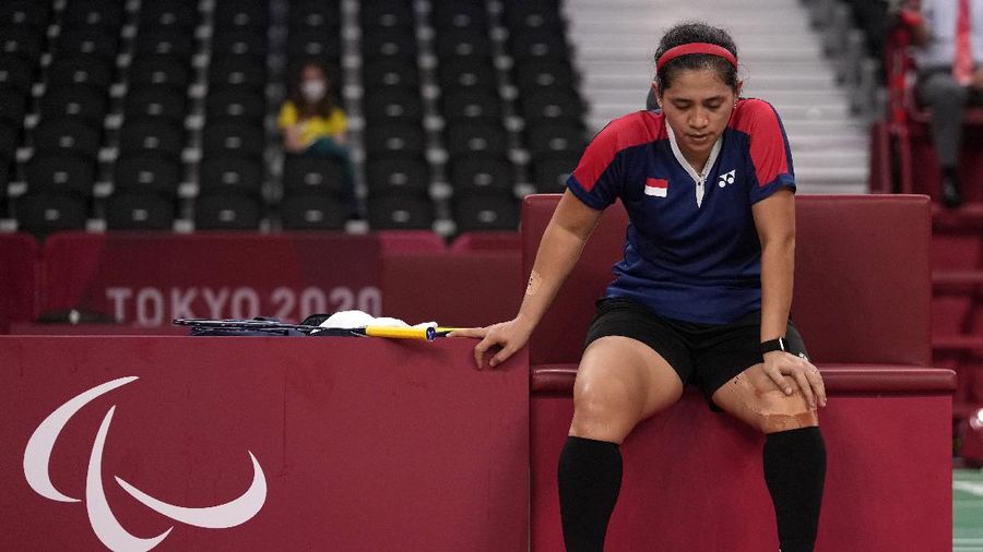 Leani Ratri Oktila raih perak Paralimpiade Tokyo 2020. (AP/Joe Toth)