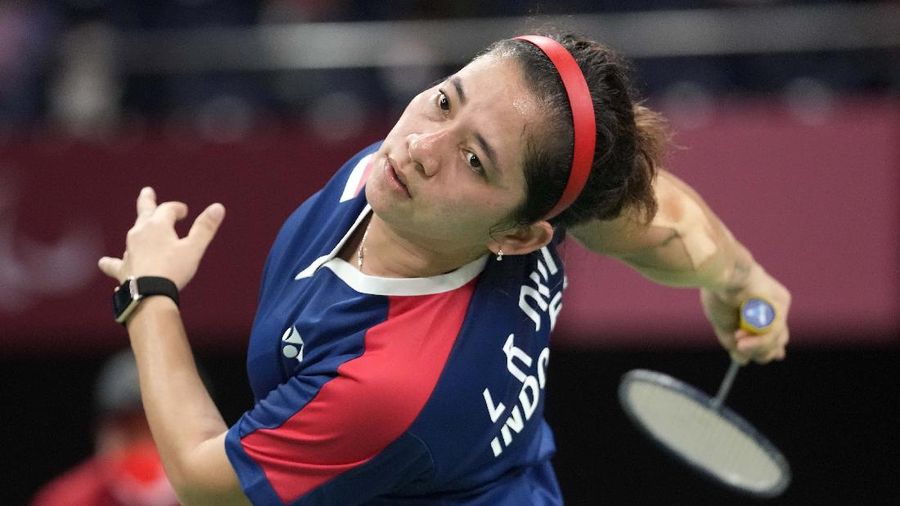 Leani Ratri Oktila raih perak Paralimpiade Tokyo 2020. (AP/Joe Toth)