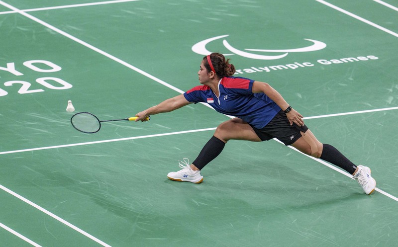 Leani Ratri Oktila raih perak Paralimpiade Tokyo 2020. (AP/Joe Toth)