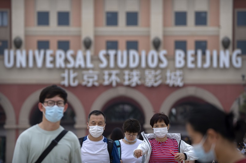 Universal Studio Beijing, China dibuka kembali. (AP/Ng Han Guan)